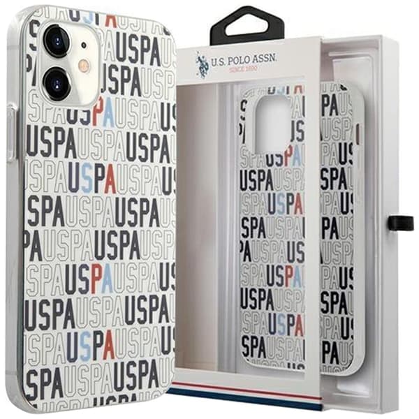 Saken med USA Polo Assn. Mania Collection-logo for iPhone 12 mini - hvit