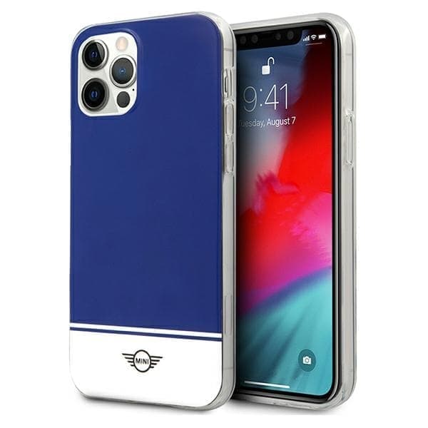 Mini MIHCP12MPCUBINA iPhone 12/12 Pro 6.1" marineblå hardt deksel Stripe Collection