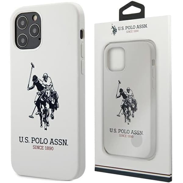US Polo USHCP12SSLHRWH iPhone 12 mini 5.4 hvit/hvit silikonsamling