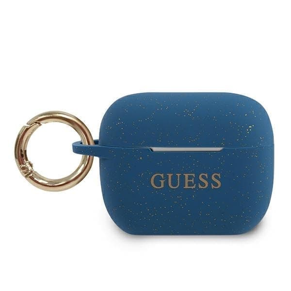 Guess GUACAPSILGLBL AirPods Pro kansi sininen/sininen Silicone Glitter