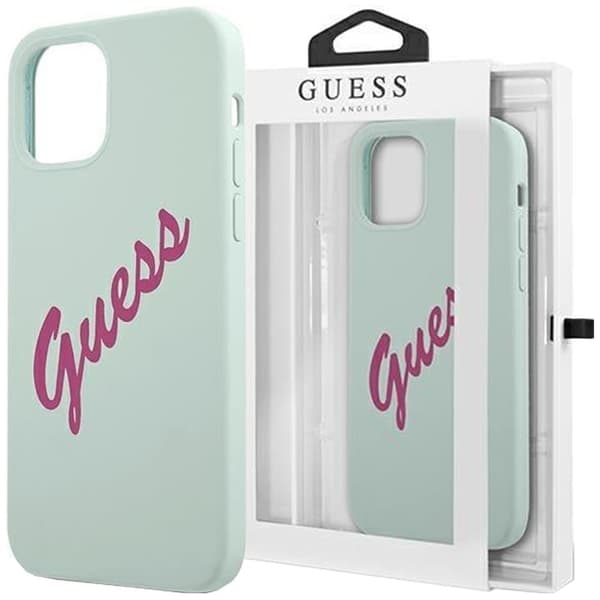 Guess GUHCP12MLSVSBF iPhone 12/12 Pro 6.1 blå fuchsia/blå fuschia hardt deksel Silikon Vintage