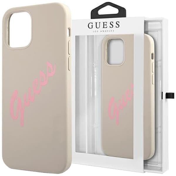 Guess GUHCP12LLSVSGP iPhone 12 Pro Max 6.7 grå rosa/grå rosa hardt deksel Silikon Vintage