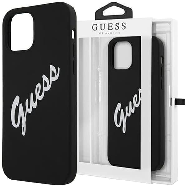 Guess GUHCP12LLSVSBW iPhone 12 Pro Max 6.7 svart og hvitt/svart og hvitt hardt deksel Silikon Vintage