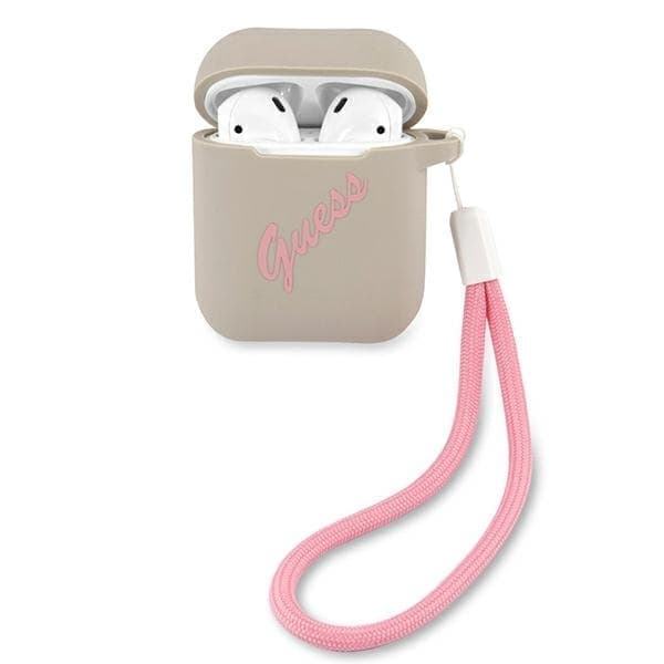 Guess GUACA2LSVSGP AirPods 1/2 kansi harmaa pinkki/harmaa pinkki Silicone Vintage