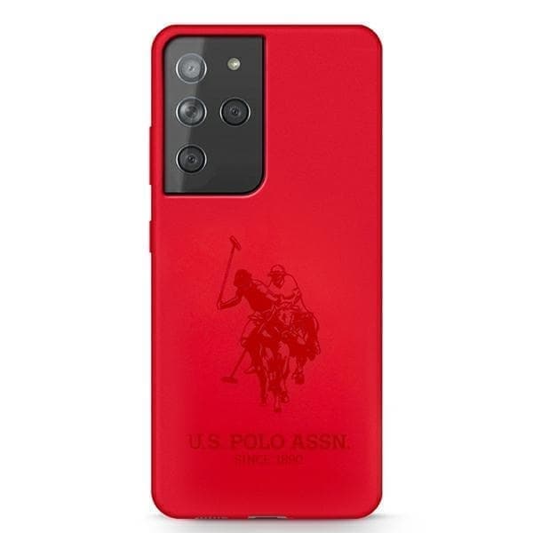 Saken med USA Polo Assn. Silikon On Tone i Samsung Galaxy S21 Ultra - rød
