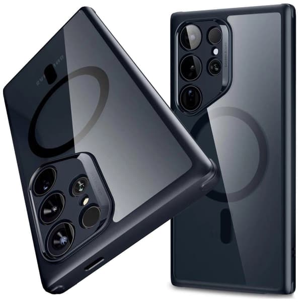 ESR Classic Hybrid Halolock-deksel til Samsung Galaxy S24 Ultra - Gjennomsiktig og svart