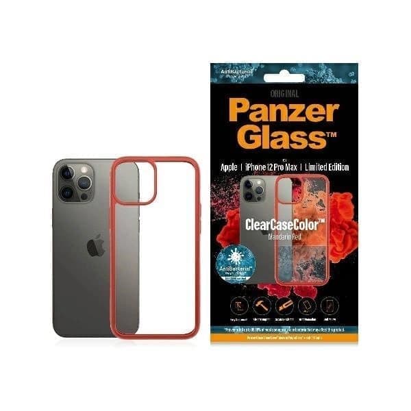 PanzerGlass ClearCase-deksel til iPhone 12 Pro Max - gjennomsiktig og rød