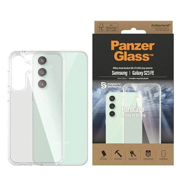 PanzerGlass HardCase antibakteerinen Military Grade -sertifioitu kotelo Samsung Galaxy S23 FE:lle - läpinäkyvä