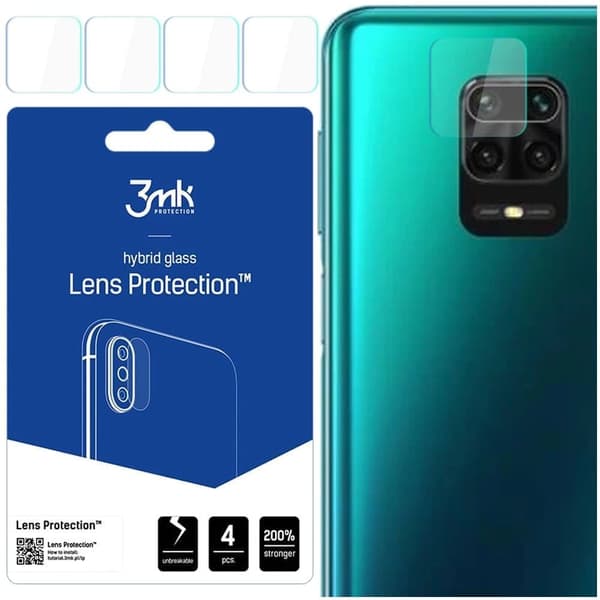 3mk Lens Protection™ hybrid kameraglass for Xiaomi Redmi Note 9 Pro Max