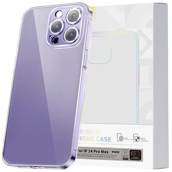 Baseus Crystal Case for iPhone 14 Pro Max tynt deksel + gjennomsiktig glass