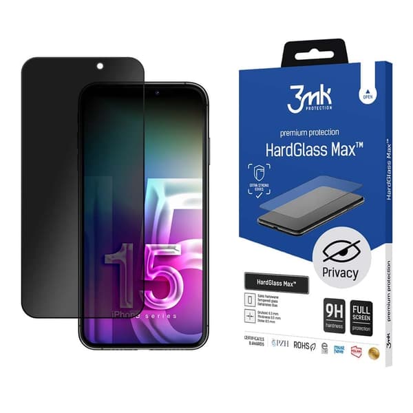 Apple iPhone 15 Plus - 3mk HardGlass Max databeskyttelse
