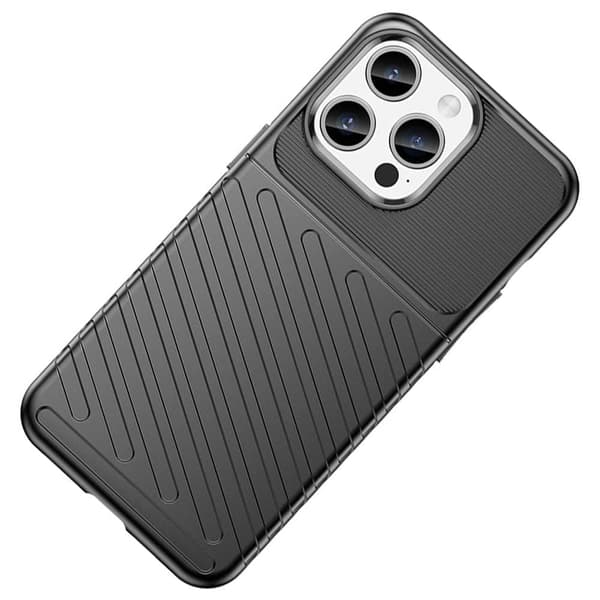 Pansret iPhone 15 Pro Thunder-deksel - Svart