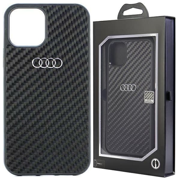 Audi Carbon Fiber Deksel til iPhone 14 - Svart AU-TPUPCIP14-R8/D2-BK