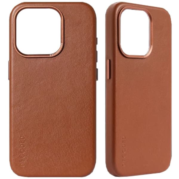 Dekodet - MagSafe-kompatibelt lærdeksel til iPhone 15 Pro (Tan)