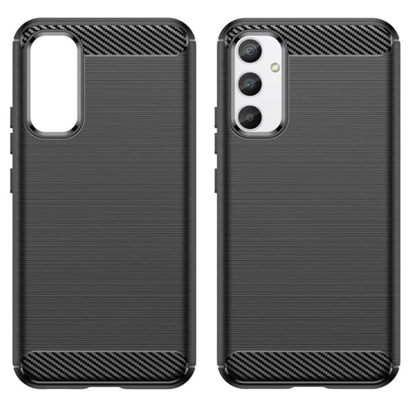 Carbon Case-deksel for Realme 10 Pro for fleksibel silikonkarbonbeskyttelse, svart