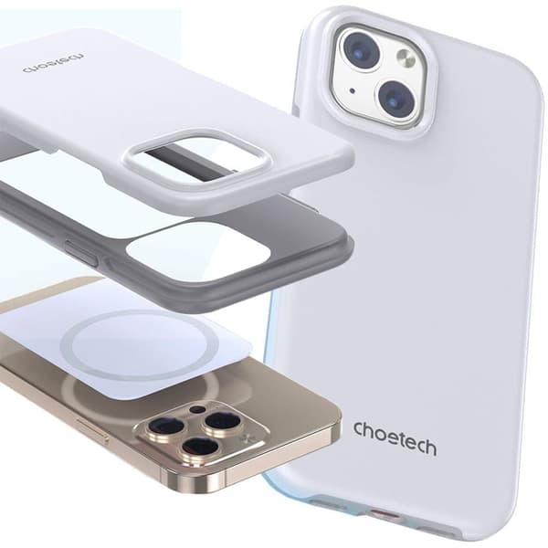 Choetech MFM Anti-drop-deksel laget for MagSafe-deksel for iPhone 13 hvit (PC0112-MFM-WH)