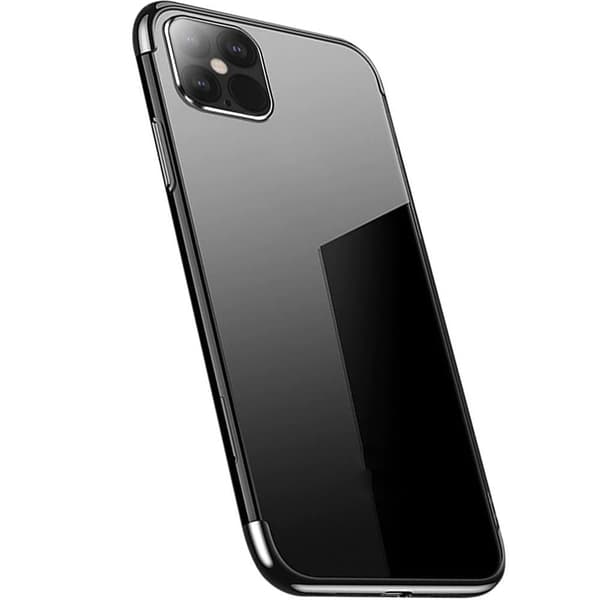 Clear Color gel-skalldeksel med metallramme for Samsung Galaxy S21 Ultra 5G svart