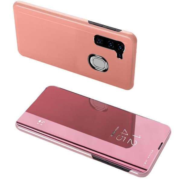 Clear View Case flip-deksel til Samsung Galaxy A11 / M11 rosa