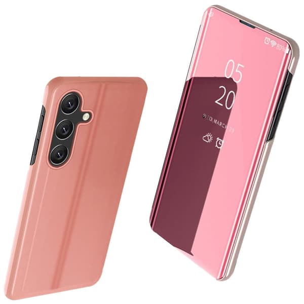 Clear View-deksel til Samsung Galaxy A24 4G med rosa klaff