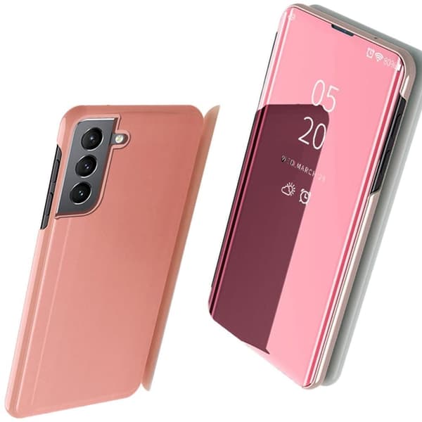 Clear View-deksel - Flip-deksel til Samsung Galaxy S22+ (S22 Plus) rosa