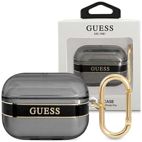 Guess GUAPHHTSK AirPods Pro-deksel svart/svart Strap Collection