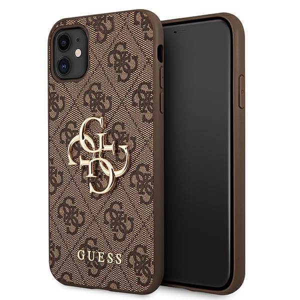 Guess GUHCN614GMGBR iPhone 11 6.1 / Xr brun/brunt hardt deksel 4G Big Metal Logo
