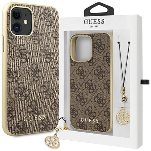 Guess GUHCN61GF4GBR deksel til iPhone 11 / Xr brun/brun 4G Charms Collection