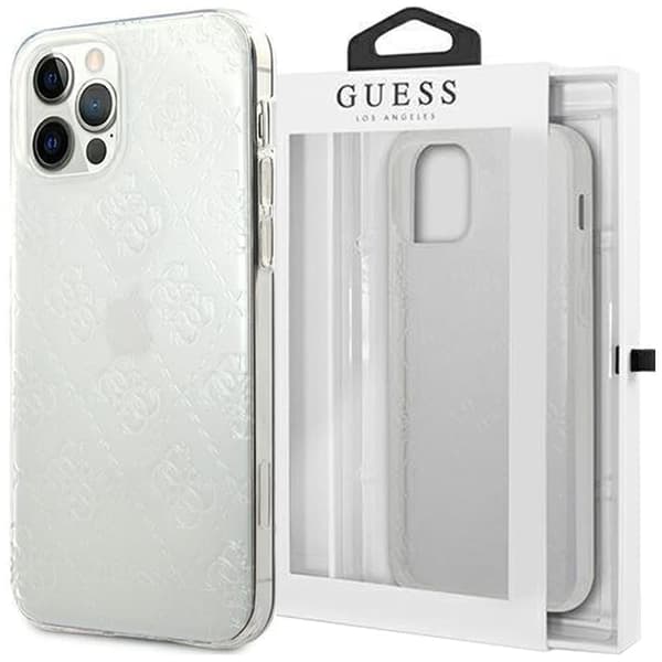 Gjett GUHCP12L3D4GTR iPhone 12 Pro Max 6.7 gjennomsiktig hardt deksel 4G 3D-mønstersamling