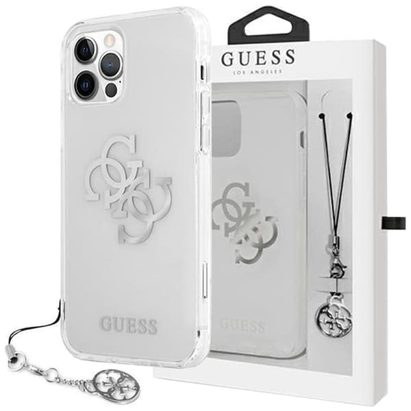 Gjett GUHCP12LKS4GSI iPhone 12 Pro Max 6.7 Transparent Hard Case 4G Silver Charms Collection