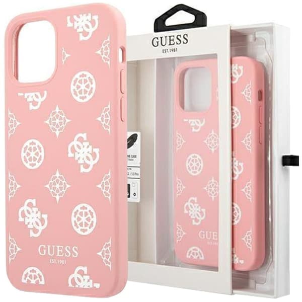 Guess GUHCP12LLSPEWPI iPhone 12 Pro Max 6.7 rosa/rosa hardt deksel Peony Collection