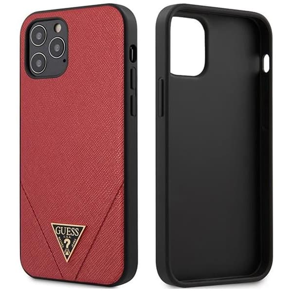 Guess GUHCP12LVSATMLRE iPhone 12 Pro Max 6.7 rød/rød hardt deksel Saffiano