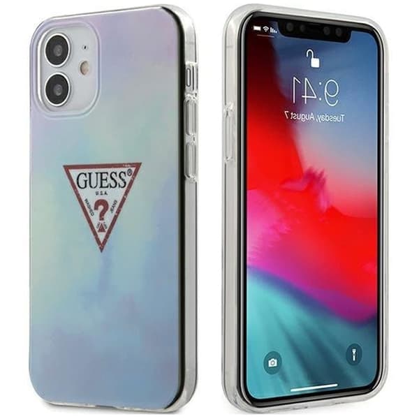 Guess GUHCP12SPCUMCGC02 iPhone 12 mini 5.4 blå/blå hardt deksel Tie & Die Collection