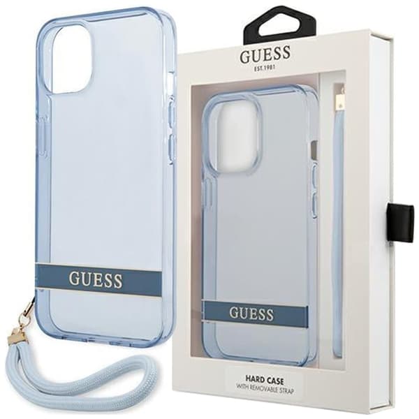 Guess GUHCP13MHTSGSB iPhone 13 6.1 blå/blå hardt deksel gjennomsiktig Stap