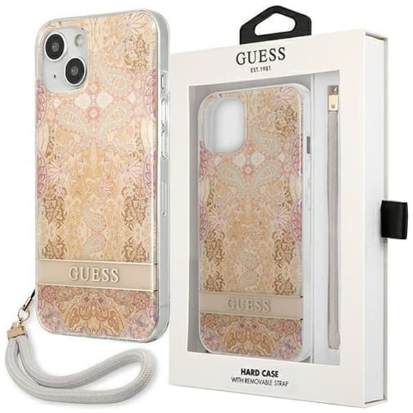 Gjett GUHCP13SHFLSD iPhone 13 mini 5.4 gull/gull hardt etui blomsterrem