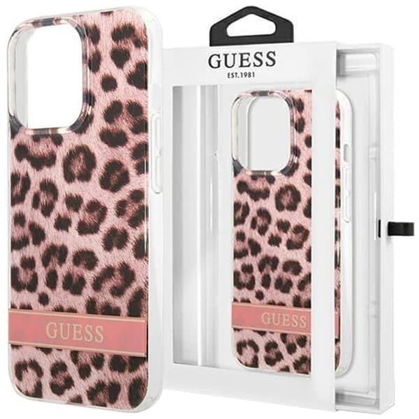 Gjett GUHCP13SHSLEOP iPhone 13 mini 5.4 rosa/rosa hardt deksel Leopard
