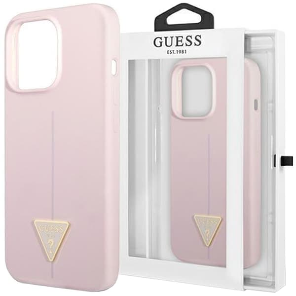 Guess GUHCP13XSLTGU iPhone 13 Pro Max 6.7 lilla/lilla hardt deksel silikon trekant