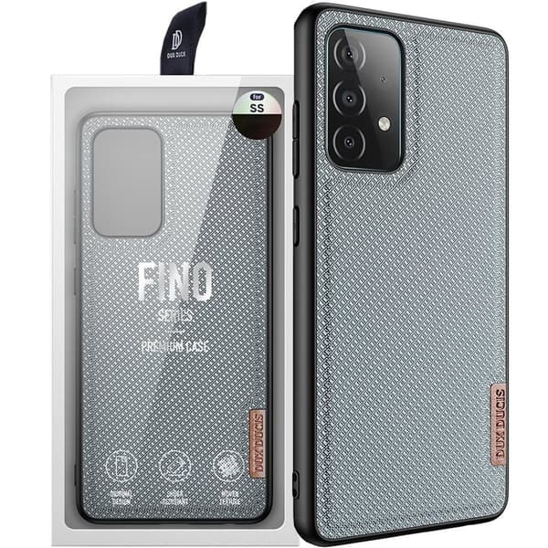 Dux Ducis Fino-deksel dekket med nylonmateriale for Samsung Galaxy A32 5G grå