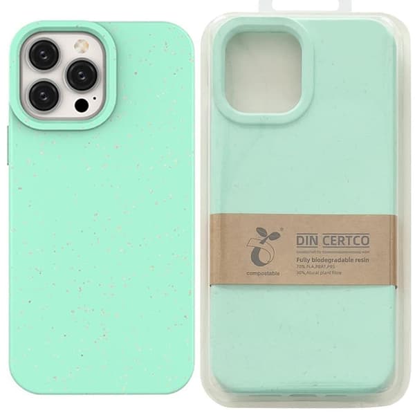Eco Case iPhone 14 Plus-deksel, silikon, desintegrerende deksel, mintgrønn