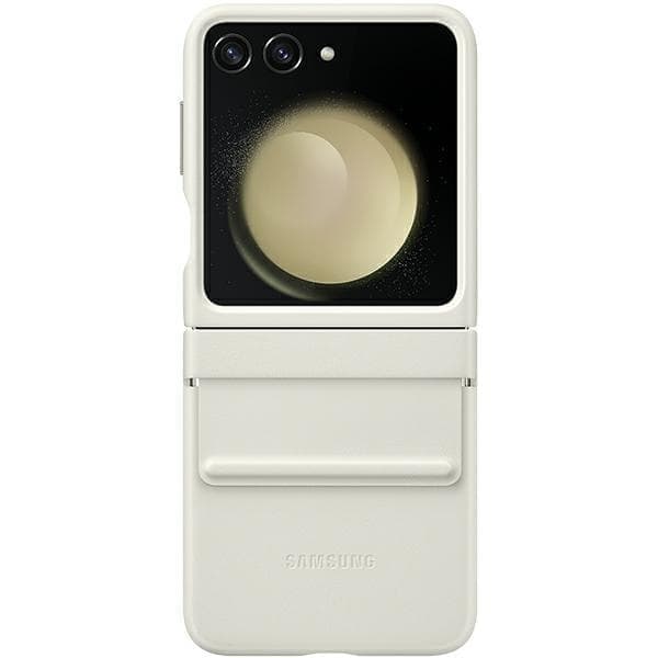 Samsung EF-VF731PUEGWW Z Flip5 F731 kuori kerma/kerma Flap ECO-nahkakotelo