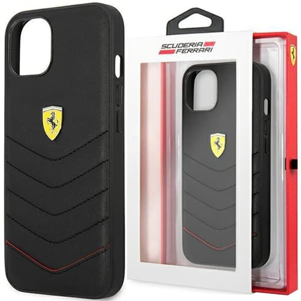 Ferrari FEHCP13SRQUK iPhone 13 mini 5.4 svart/svart hardt deksel Off Track quiltet