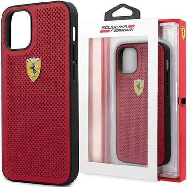 Ferrari FESPEHCP12SRE iPhone 12 mini 5.4 rød/rød hardt deksel er sporperforert