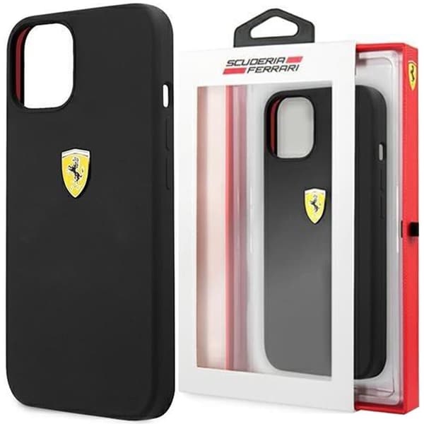 Ferrari FESSIHCP13LBK iPhone 13 Pro / 13 6.1 svart/svart hardt deksel silikon