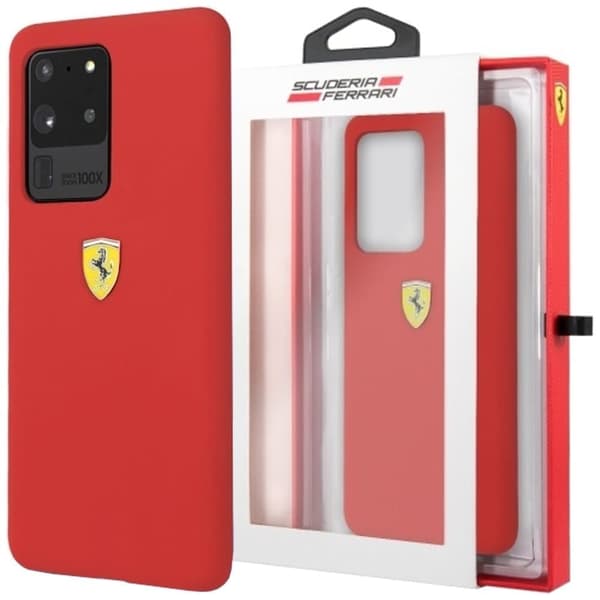 Ferrari Hardcase Silikondeksel til Samsung Galaxy S20 Ultra - rød