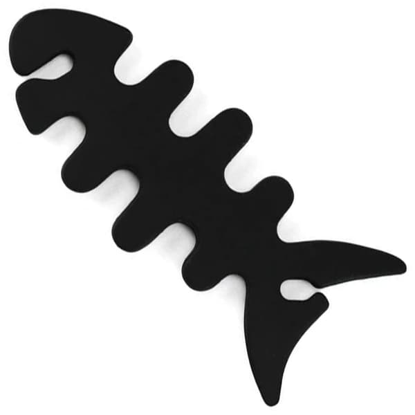 Fish Shape hodetelefonkabelinnpakning - svart