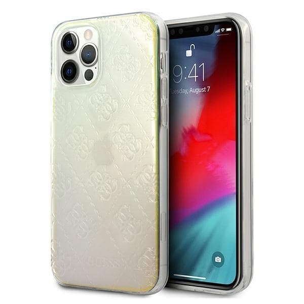 Guess GUHCP12M3D4GIRBL iPhone 12/12 Pro 6,1" opaali/irisoiva kovakotelo 4G 3D Pattern Collection