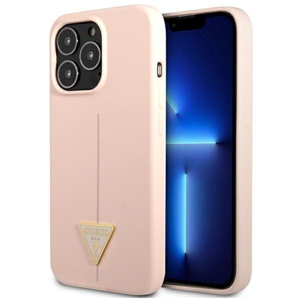Gjett GUHCP13LSLTGP iPhone 13 Pro / 13 6.1 rosa/rosa hardt deksel silikon trekant