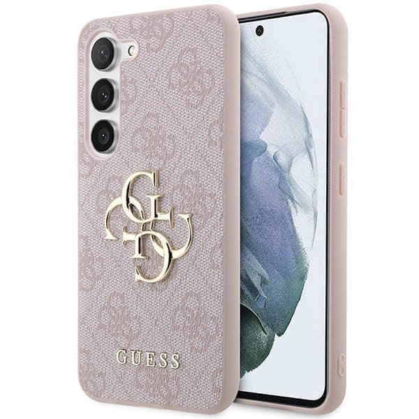 Guess 4G Big Metal Logo beskyttelsesdeksel til Samsung Galaxy A35 - rosa