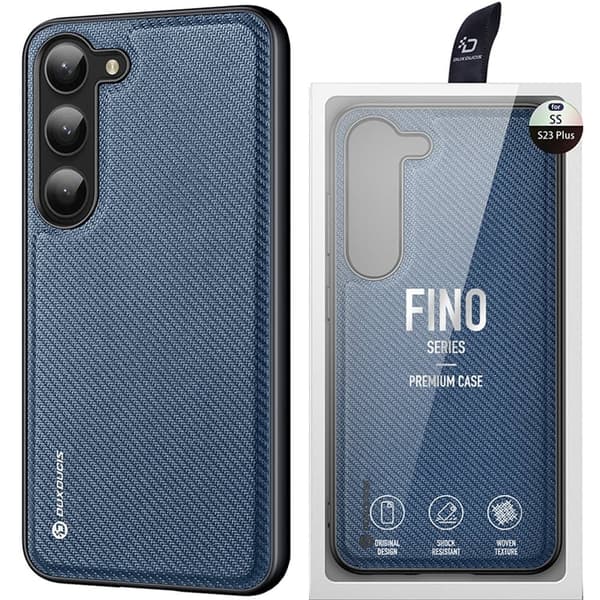 Dux Ducis Fino-deksel til Samsung Galaxy S23+, silikondeksel, blå
