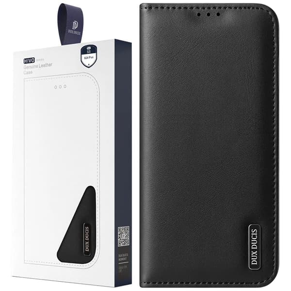 Dux Ducis Hivo-deksel med klaff og RFID-blokkering til Samsung Galaxy S24 Ultra - svart