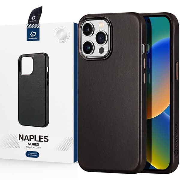 Dux Ducis Naples-deksel til iPhone 14 Pro Max skinndeksel (MagSafe-kompatibel) Mørkebrun